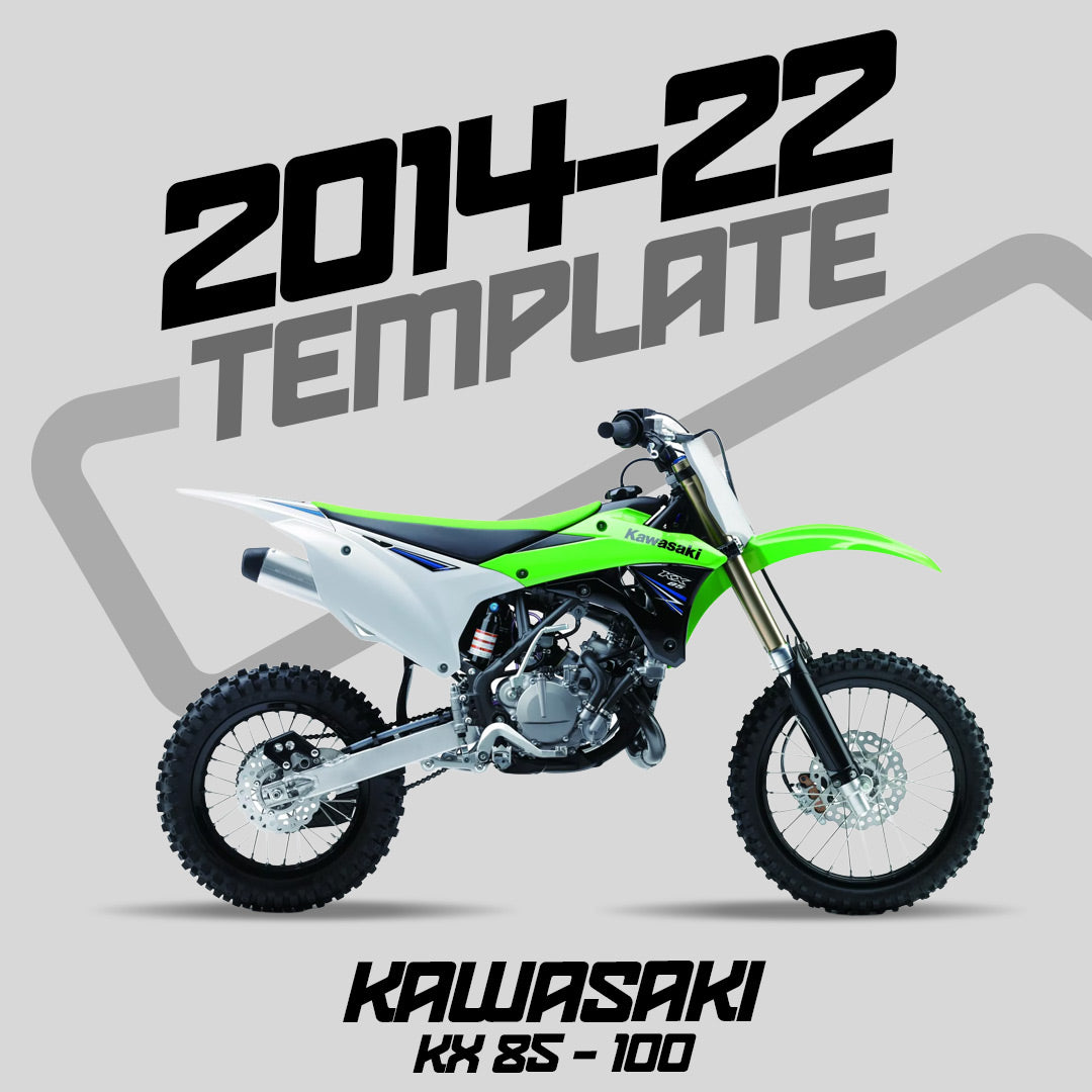 KAWASAKI - KX85-100 (2014-2022) Template - AndDesign Motocross Templates