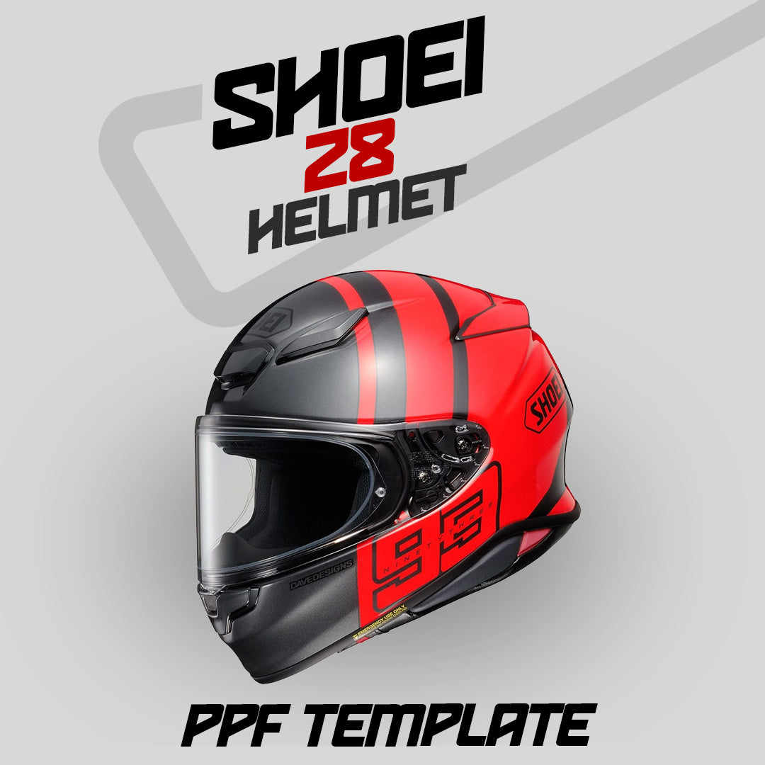blank template motorcycle helmet Shoei Z8 (XL-XXL) PPF Helmet Template