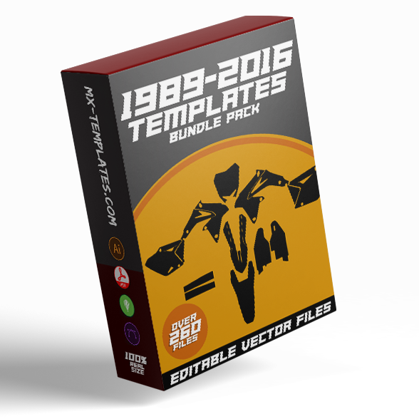 1989-2016 Motocross Templates (bundle Pack) - AndDesign Motocross Templates