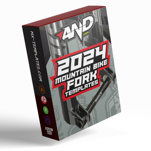 Mountain Bike Forks Graphics (2024 Templates bundle Pack) - AndDesign Motocross Templates