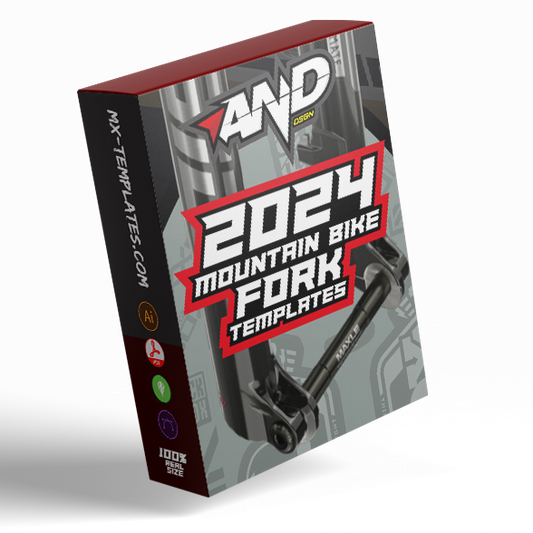 Mountain Bike  Forks Graphics (2024 Templates bundle Pack) - AndDesign Motocross Templates