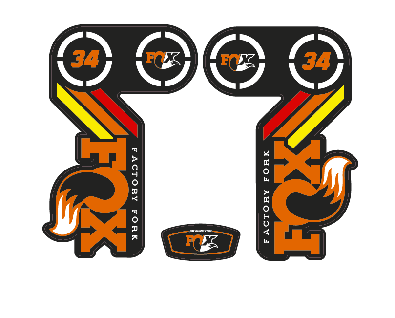 Mountain Bike Forks Graphics (2014-2018 bundle Pack) - AndDesign Motocross Templates