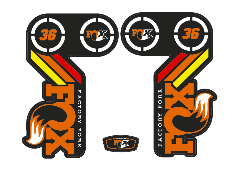 Mountain Bike Forks Graphics (2014-2018 bundle Pack) - AndDesign Motocross Templates