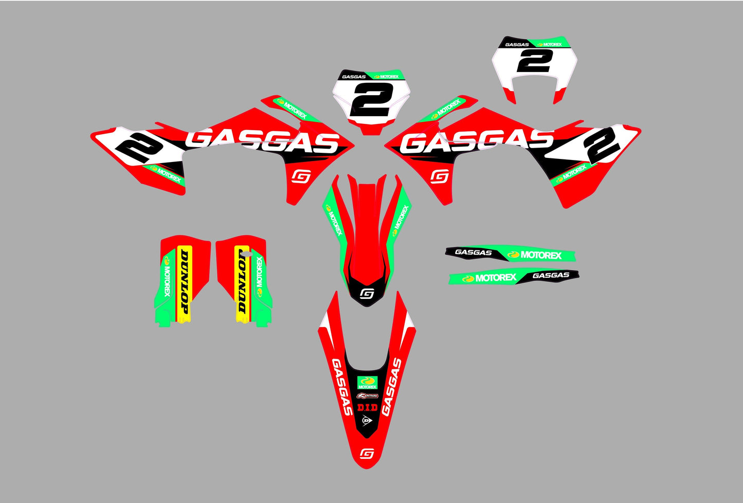 GasGas - EC-MC All models - 2024-2025 (kit 01) - AndDesign Motocross Templates