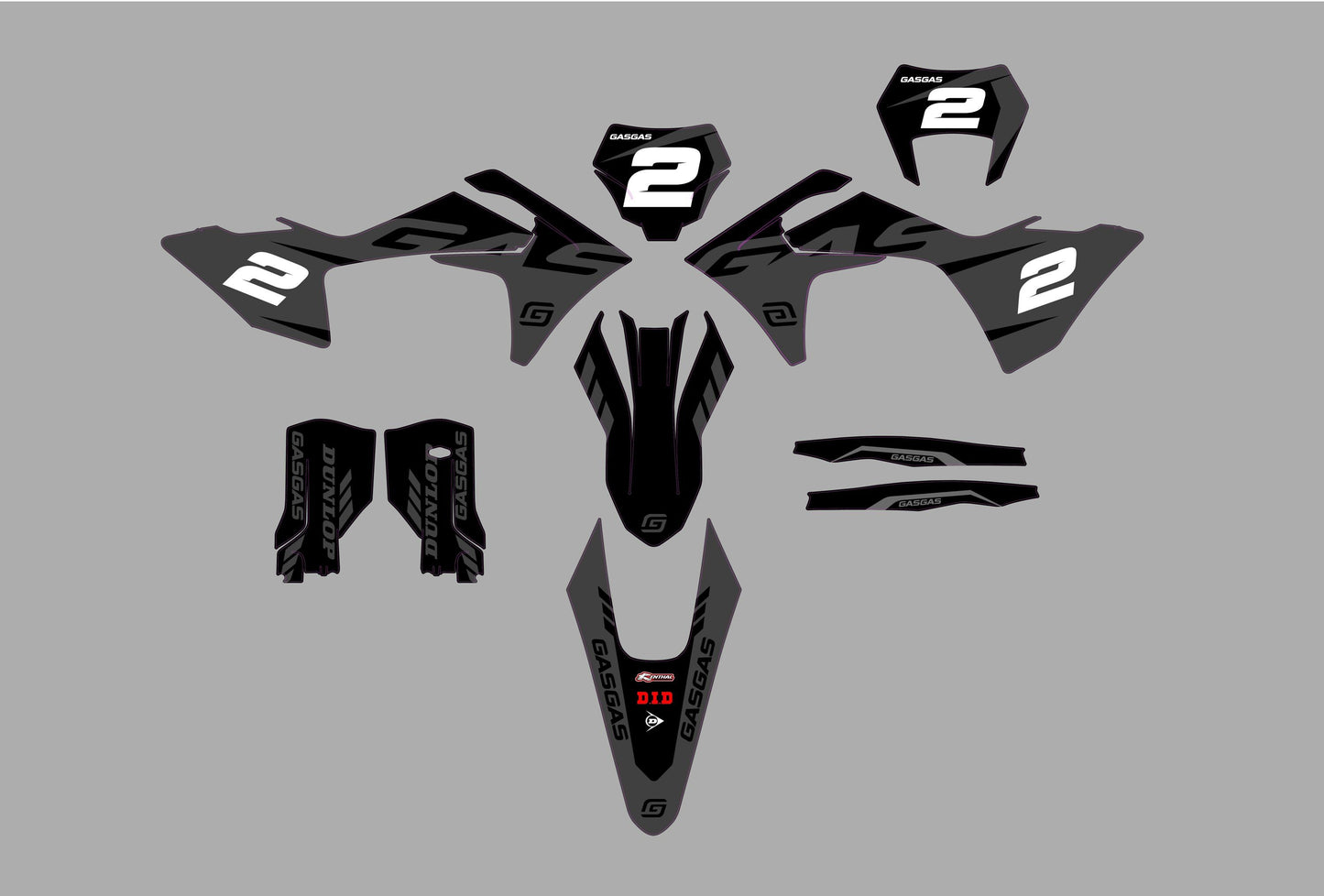 GasGas - EC-MC All models - 2024-2025 (kit 03) - AndDesign Motocross Templates
