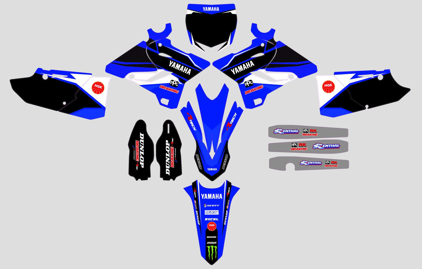 Yamaha - YZ125-250 (2015-2020) (kit 06) - AndDesign Motocross Templates