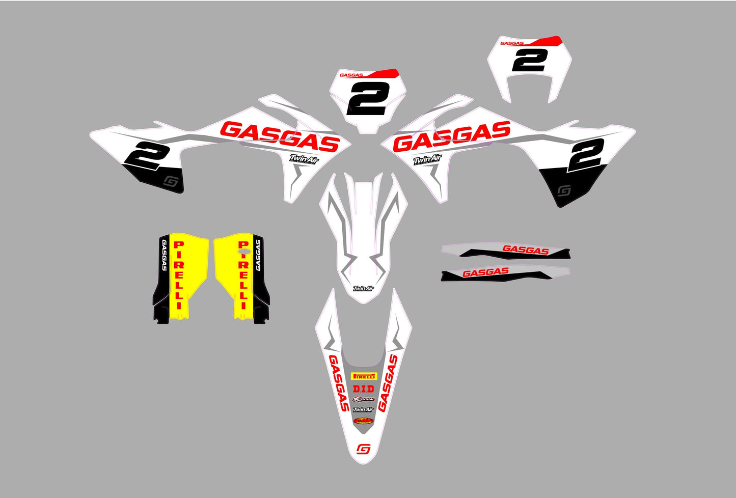 GasGas - EC-MC All models - 2024-2025 (kit 04) - AndDesign Motocross Templates