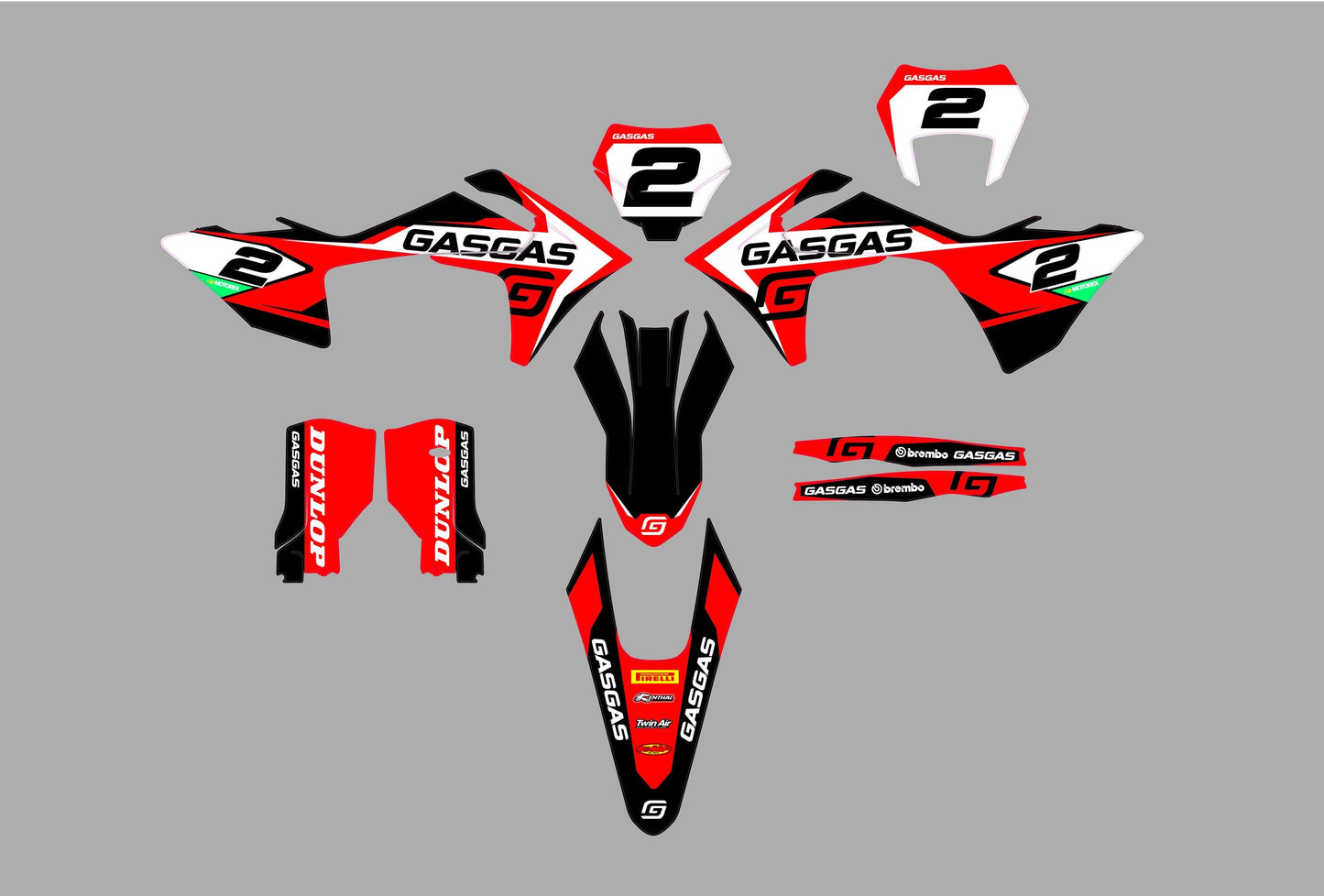 GasGas - EC-MC All models - 2024-2025 (kit 06) - AndDesign Motocross Templates