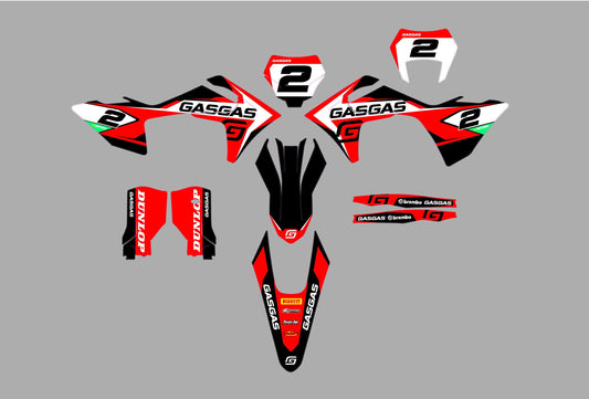 GasGas - EC-MC All models - 2024-2025 (kit 06) - AndDesign Motocross Templates