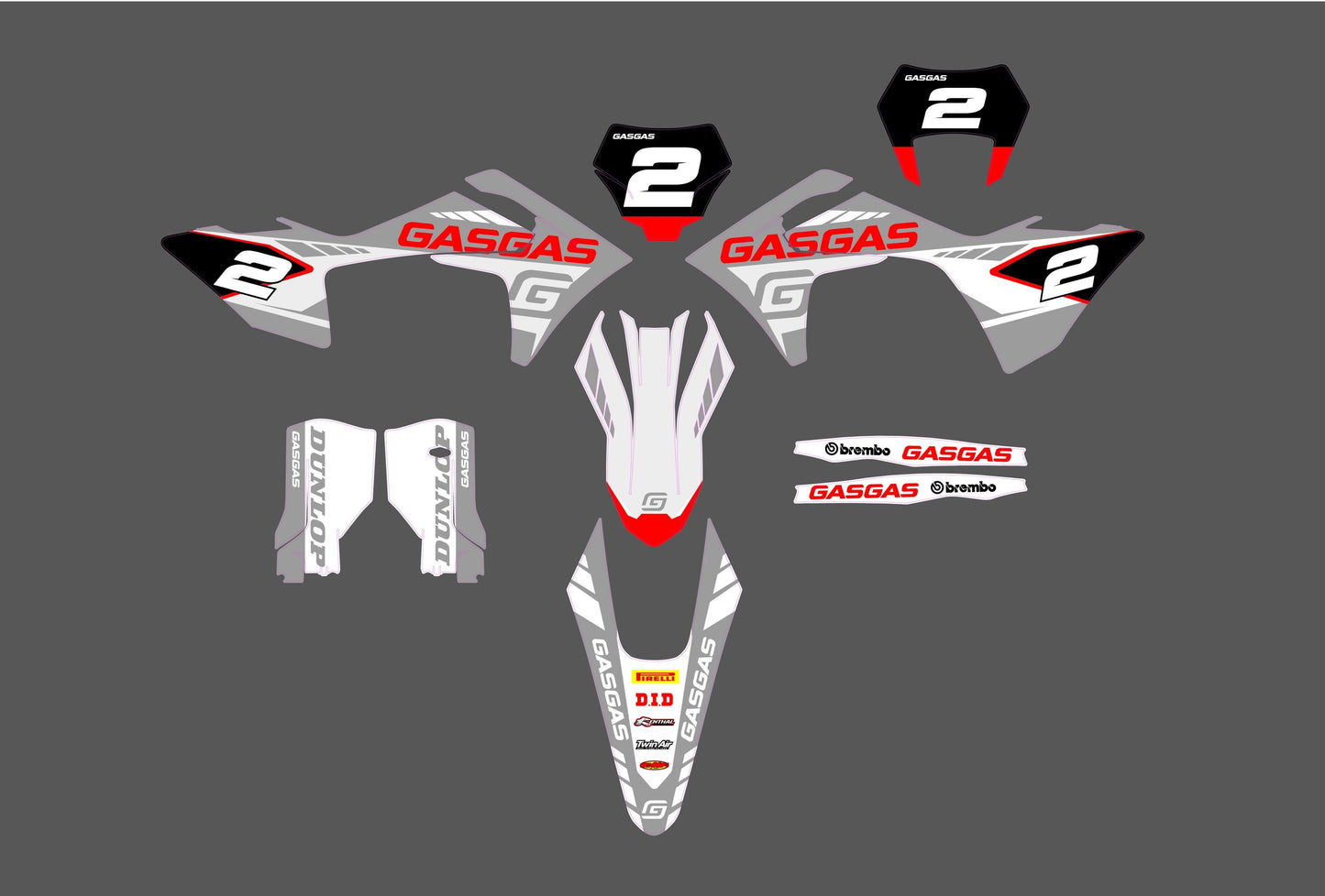 GasGas - EC-MC All models - 2024-2025 (kit 07) - AndDesign Motocross Templates