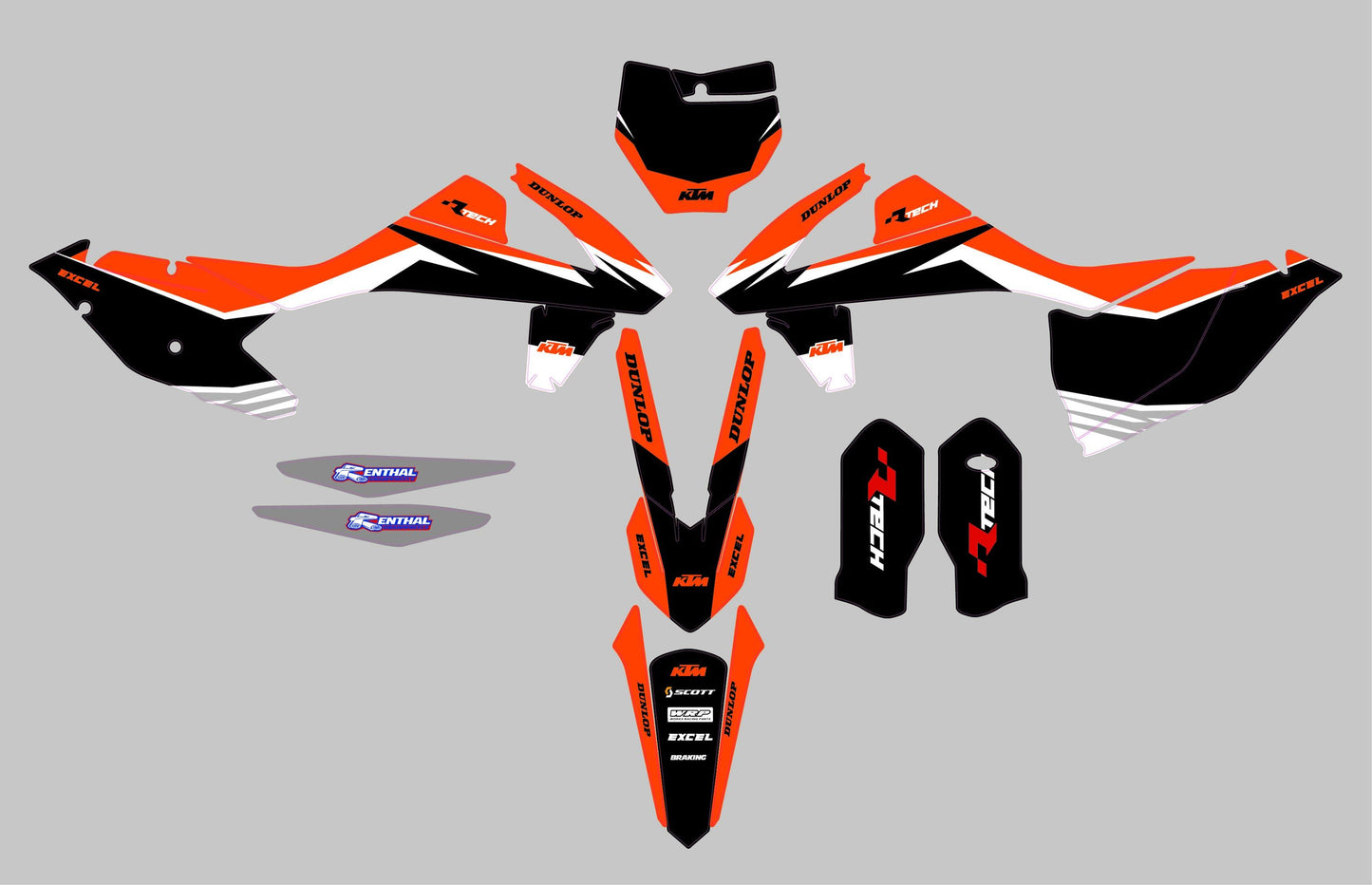 KTM SX 250- 450_(2016-2018) (kit 15) - AndDesign Motocross Templates