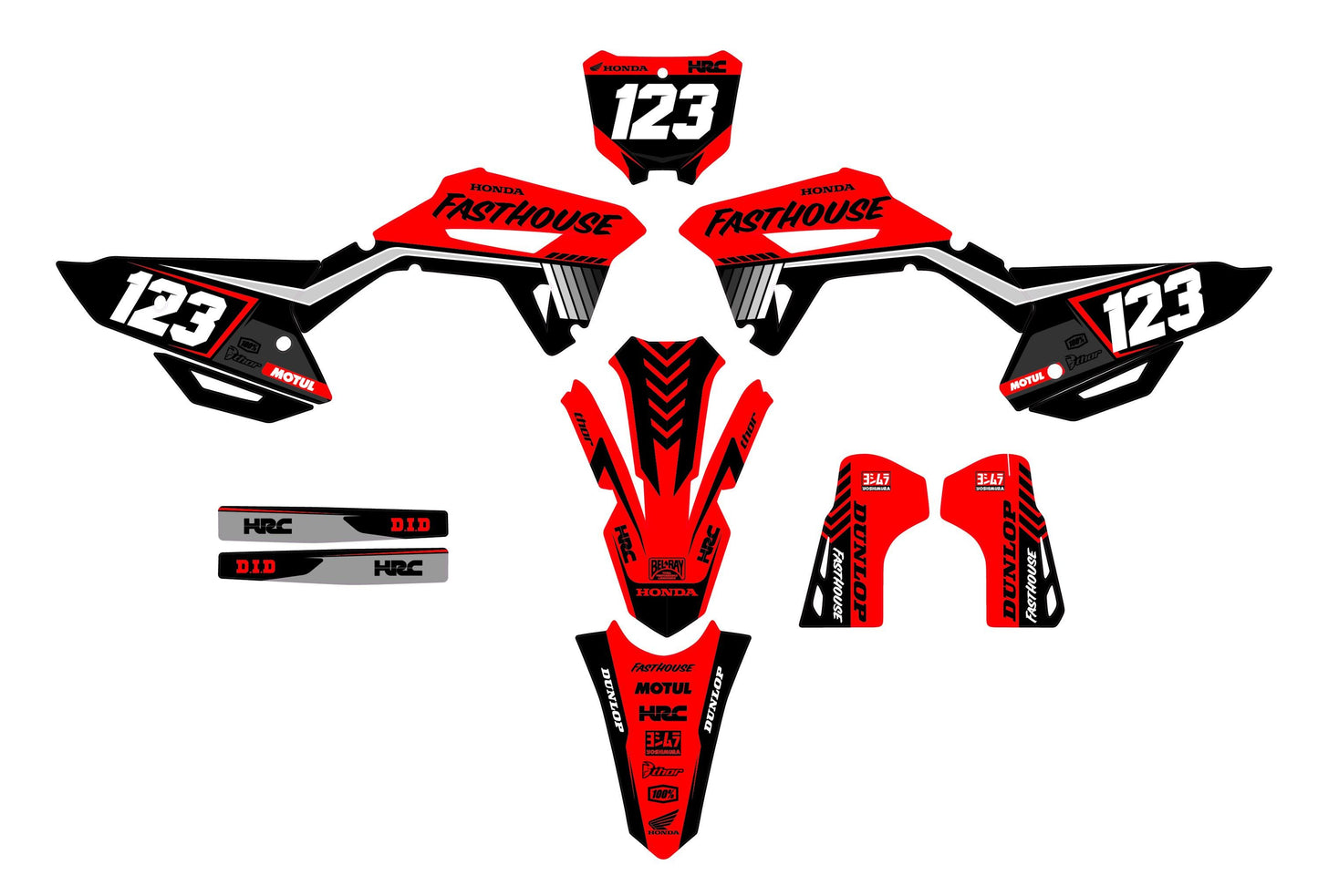 Honda CRF250-450 (2022-2024) (kit 01) - AndDesign Motocross Templates