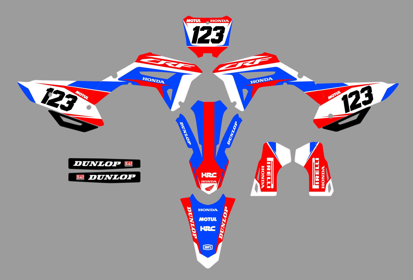 Honda CRF250-450 (2022-2024) (kit 04) - AndDesign Motocross Templates