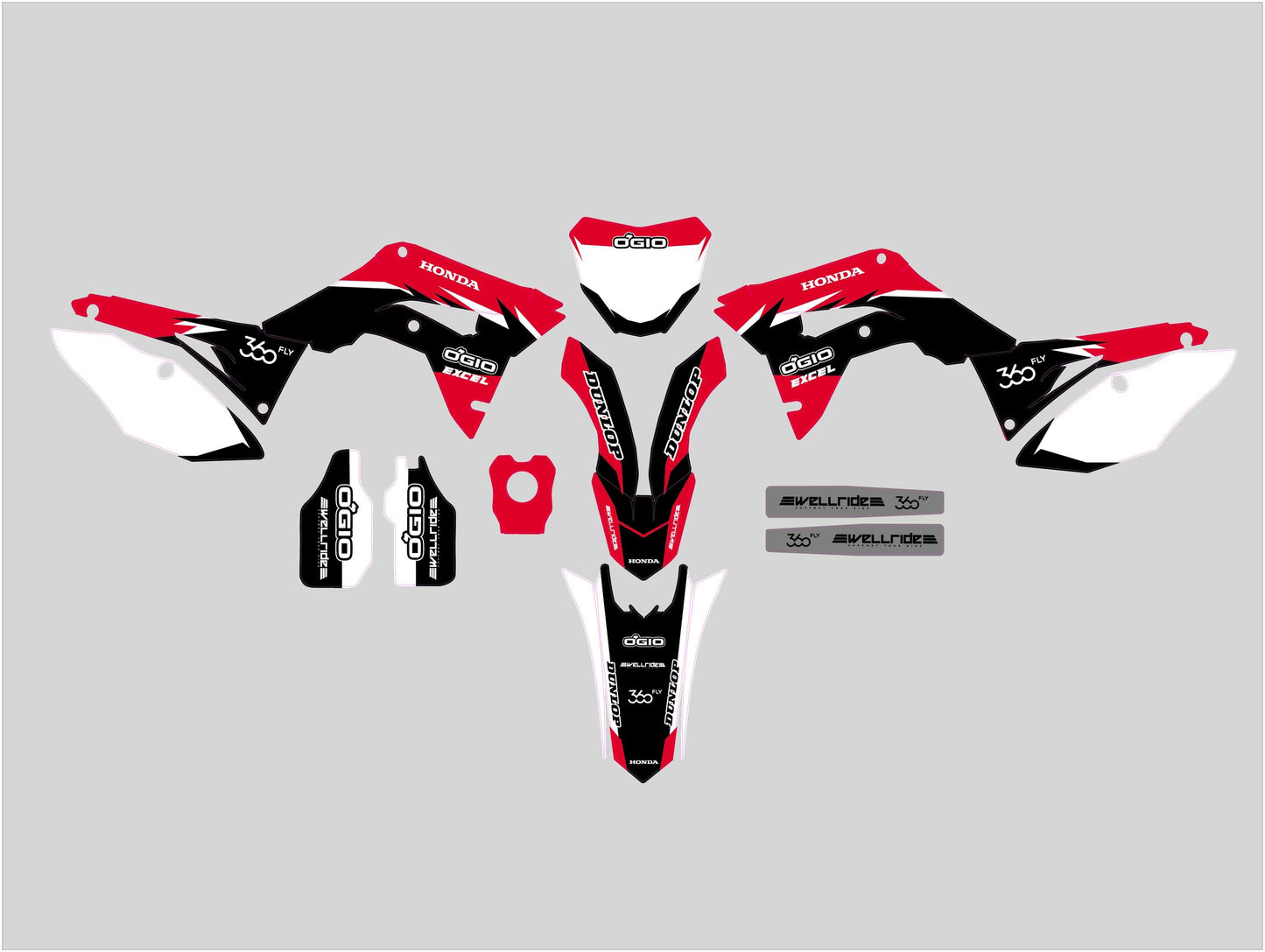 honda CRF450 (2017 - 2020) (kit 15) - AndDesign Motocross Templates