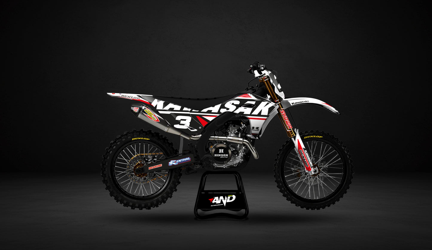 KAWASAKI KX 250 - 450 (2025) PSD Mockup Fully Customizable - AndDesign Motocross Templates