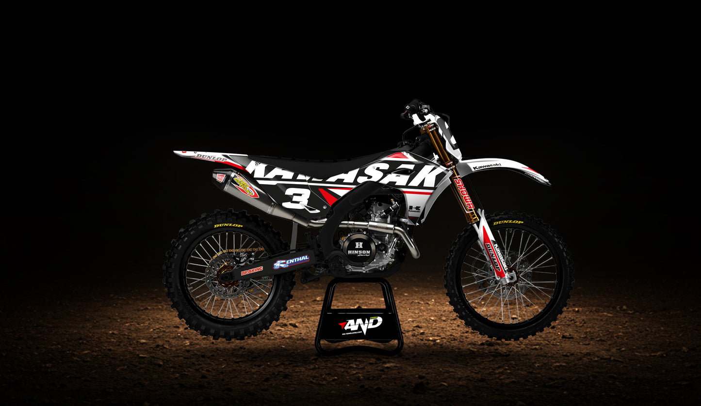 KAWASAKI KX 250 - 450 (2025) PSD Mockup Fully Customizable - AndDesign Motocross Templates