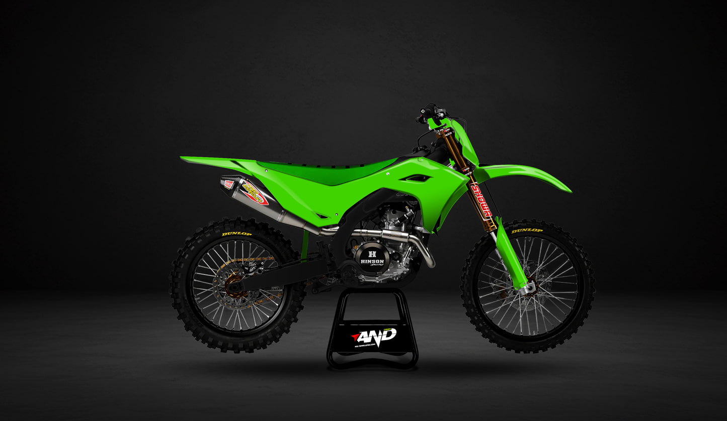 KAWASAKI KX 250 - 450 (2025) PSD Mockup Fully Customizable - AndDesign Motocross Templates