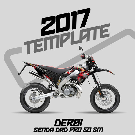 Derbi Senda DRD Pro 50 SM - (2017) Template - AndDesign Motocross Templates
