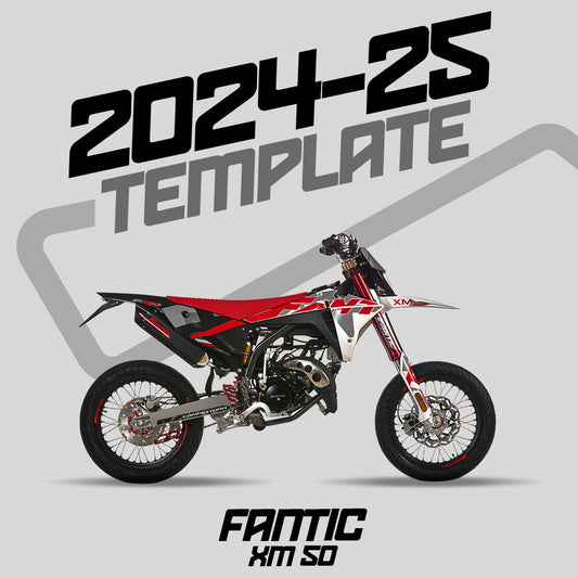 Fantic XM 50 - (2024-2025) Template - AndDesign Motocross Templates