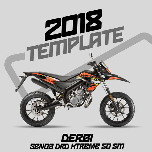 Derbi Senda DRD Xtreme 50 SM - (2018) Template - AndDesign Motocross Templates