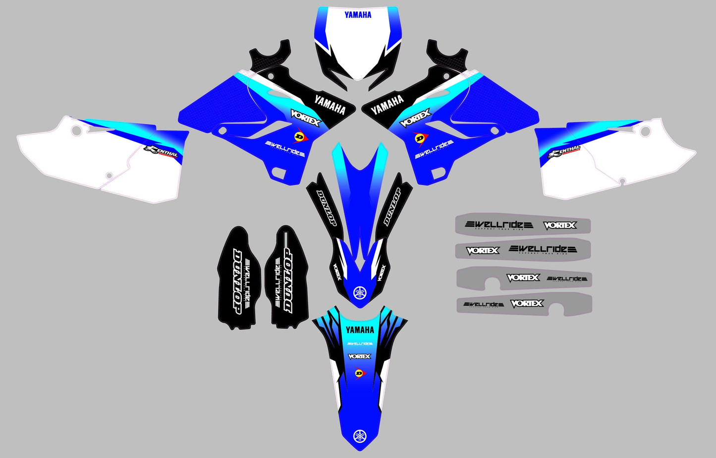 Yamaha - YZ125-250 (2015-2020) (kit 08) - AndDesign Motocross Templates