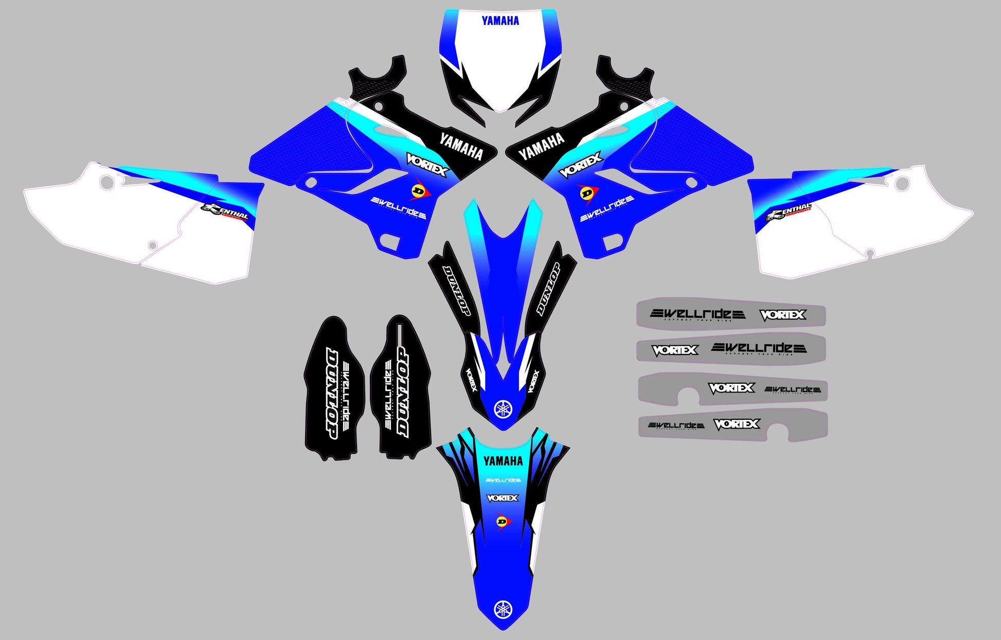 Yamaha - YZ125-250 (2015-2020) (kit 08) - AndDesign Motocross Templates