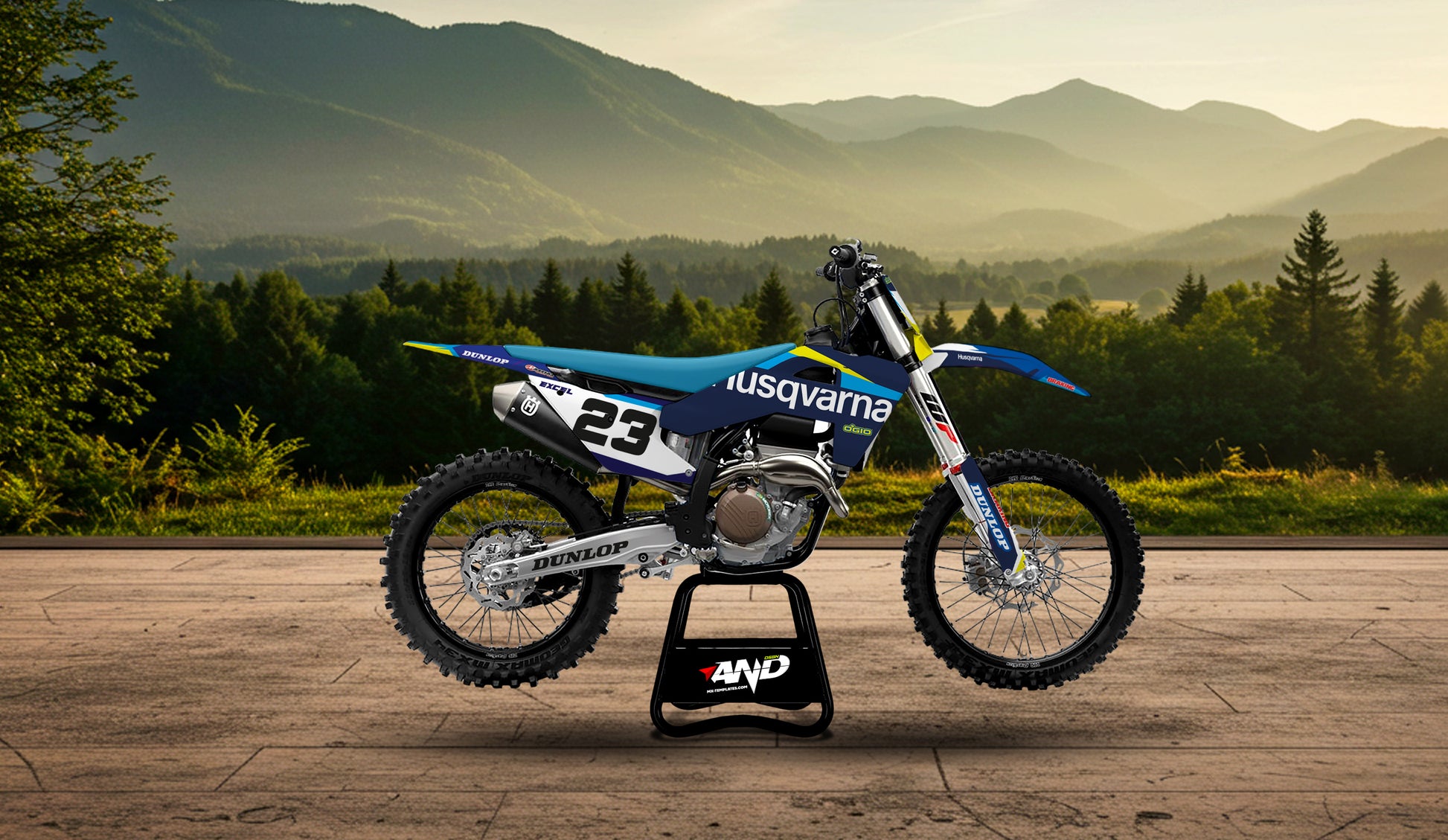 HUSQVARNA TC/FC 250 - 450 (2025) PSD Mockup Fully Customizable - AndDesign Motocross Templates