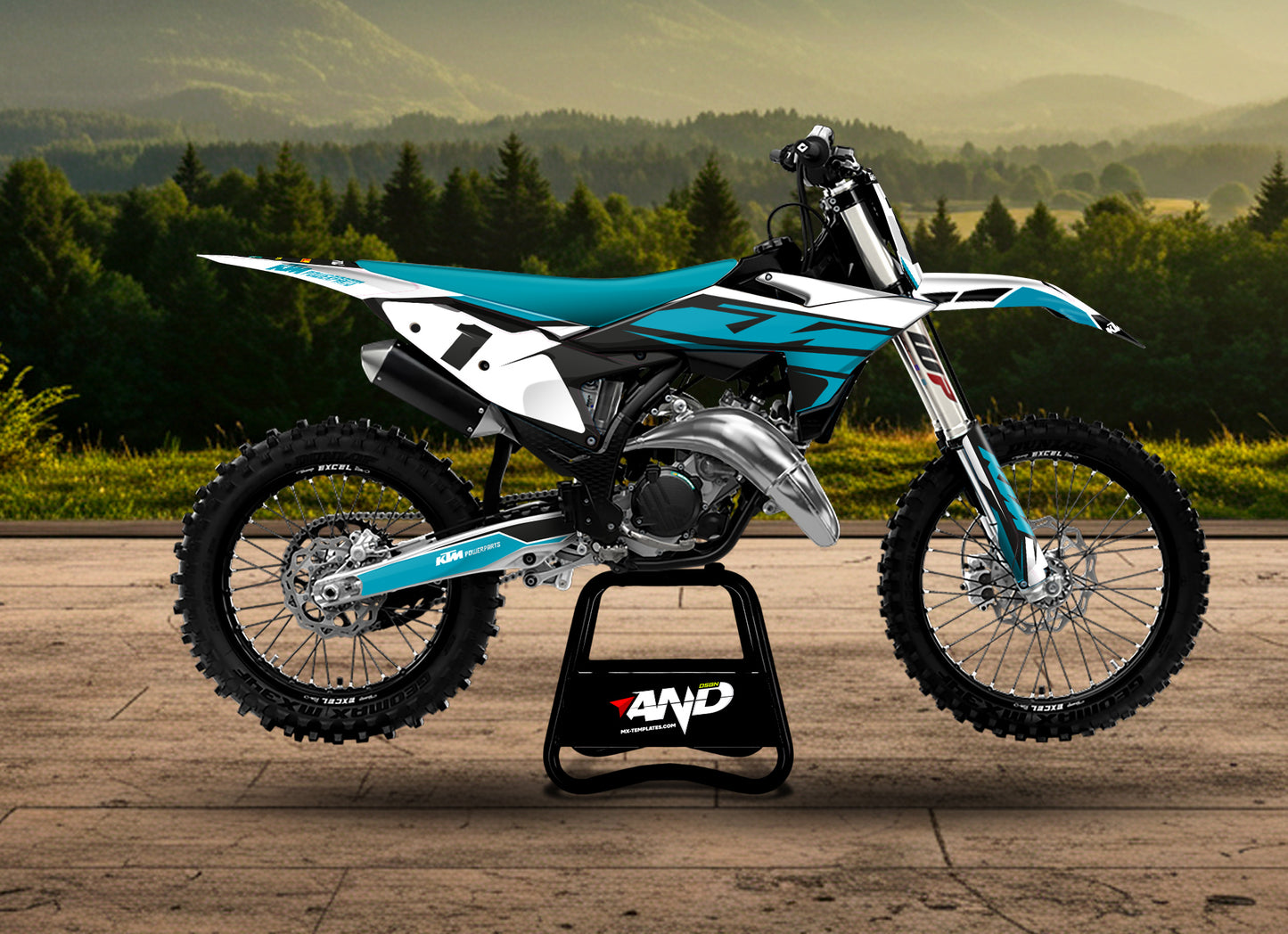 KTM SX 250 - 450 (2025) PSD Mockup Fully Customizable - AndDesign Motocross Templates