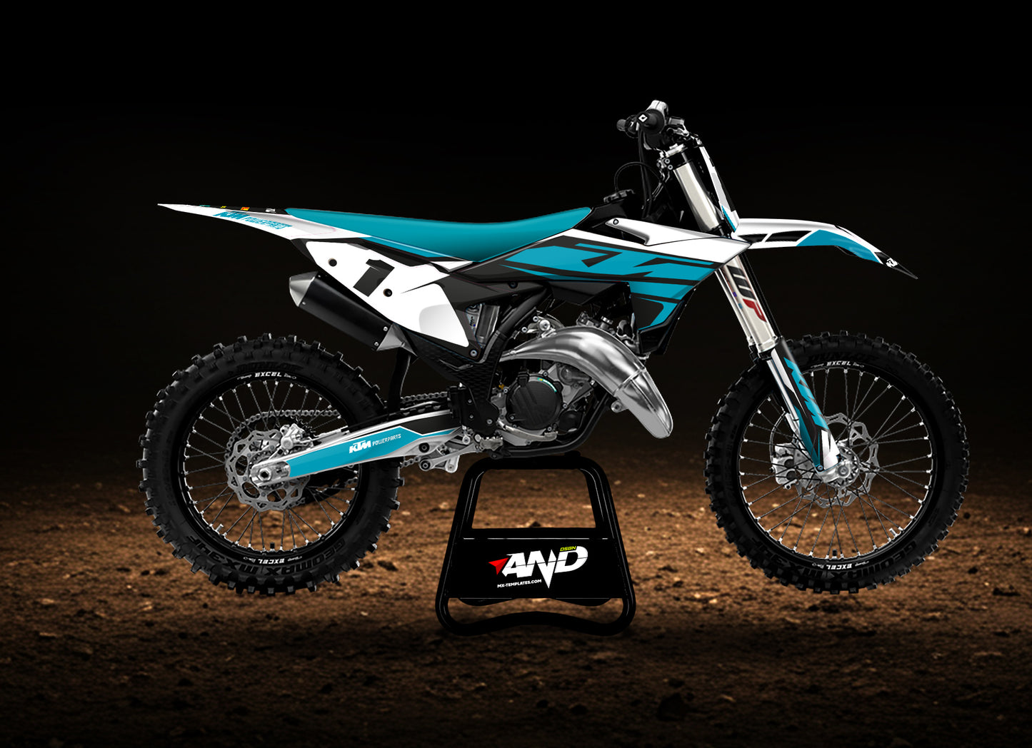 KTM SX 250 - 450 (2025) PSD Mockup Fully Customizable - AndDesign Motocross Templates