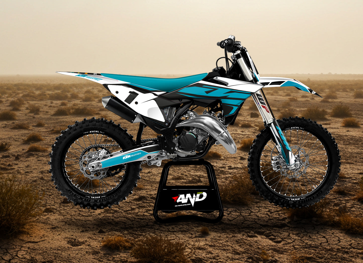 KTM SX 250 - 450 (2025) PSD Mockup Fully Customizable - AndDesign Motocross Templates