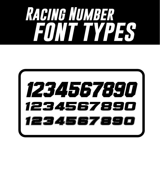 Racing Number Font Types (Free Bundle pack) - AndDesign Motocross Templates